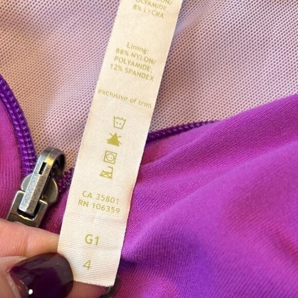 EUC LULULEMON Raja Reversible Purple Jacket Yoga Thumbhole Luon Mesh Full Zip 4 - Picture 6 of 7